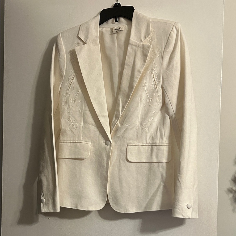Jason Wu Cream Embroidered Blazer